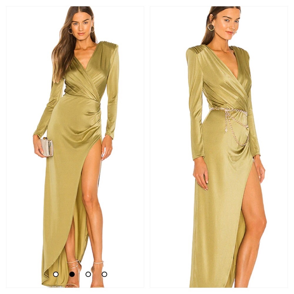 Bronx and banco maxi dress in olive